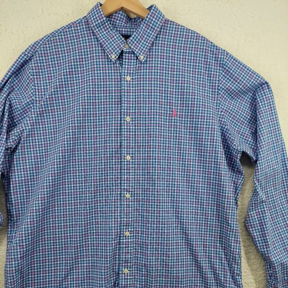 Ralph Lauren Other - Men's Ralph Lauren 100%Cotton Classic Fit Button-Down Long Sleeve Shirt Size XXL